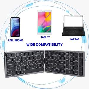 Portable Mini Folding <b>Keyboard</b> Wireless 5.1 Fold Portable Pocket Size Mini <b>bluetooth</b> <b>Keyboard</b> for sony Vaio galaxy Z Fold - Product Image 6