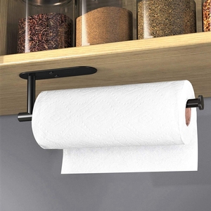 <span class=keywords><strong>Porte</strong></span>-serviettes en acier inoxydable HF pour <span class=keywords><strong>cuisine</strong></span>, à fixer sous l'armoire ou au mur, avec support adhésif - Product Image 4