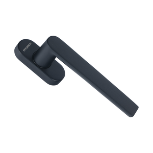 Manija de ventana AT097 de acero inoxidable negro mate con base ovalada, <span class=keywords><strong>mecanismo</strong></span> de bloqueo multipunto para ventanas abatibles y oscilobatientes, venta al por mayor - Product Image 1
