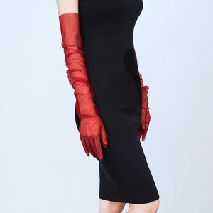 King Mcgreen Star Nuevo diseño Color caramelo <span class=keywords><strong>Guantes</strong></span> de novia Fiesta Boda Club <span class=keywords><strong>Guantes</strong></span> largos de encaje Guante vintage - Product Image 4