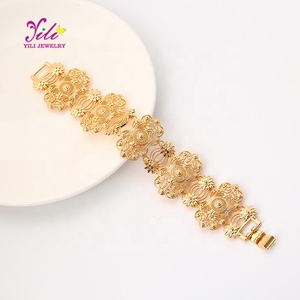 Bracelet de luxe de style saoudien, garanti large et spacieux, de haute qualité, en cuivre, bracelet en or <span class=keywords><strong>18</strong></span> carats, vente en gros - Product Image 4