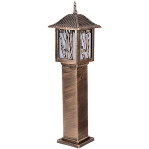 Lampe de jardin extérieure en bronze antique, lampadaire LED pour allée, éclairage paysager, IP65 résistant à l'eau, AC 220V, détecteur de mouvement, 5 ans de garantie - Product Image 2