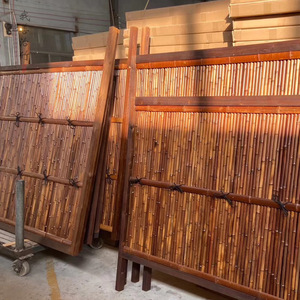 Bamboo Fencing Panel Custom Made Carbonized Color Rot Proof Outdoor Fence - Product Image 1