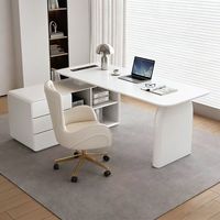 Ensemble de bureau de direction de luxe léger, table de patron minimaliste moderne pour bureau de directeur et de président