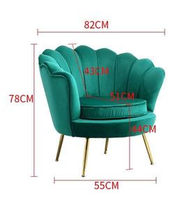 Free Sample Modern Hotel Home Furniture Balcony Reclining Fabric Recliner Leisure Living Room Velvet Lounge <b>Sofa</b> Chair - Product Image 4