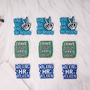 Portacredenciales de Enfermera con Diseño de Palabra HR, Carcasa Acrílica Personalizada, Hebilla de Fácil Extracción, Dijes DIY, Llaveros, Cuentas Decorativas, Terceros - Product Image 2