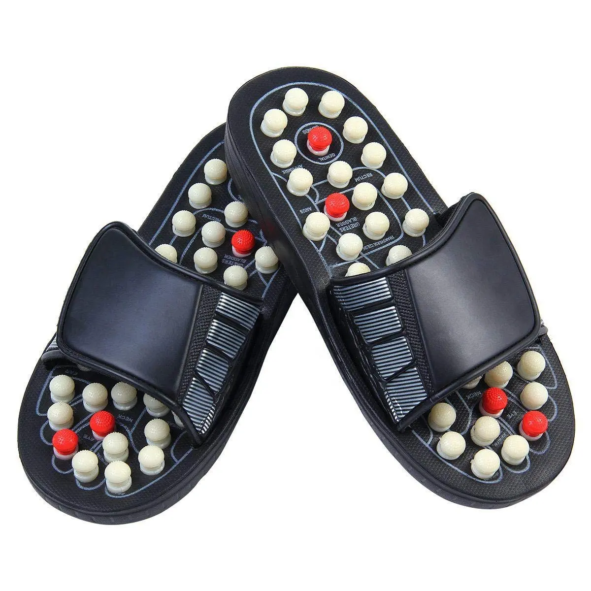 Tiktok trendy hot selling foot therapy custom acupoint massage slippers male female massage shoes foot massage shoes