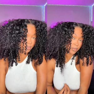 Prodotti per <span class=keywords><strong>Capelli</strong></span> <span class=keywords><strong>Parrucca</strong></span> Bob <span class=keywords><strong>Afro</strong></span> Riccio Marrone Cioccolato Densità 180% Senza Colla <span class=keywords><strong>Capelli</strong></span> Umani Pre-Pizzicati Pronta all'Uso - Product Image 4