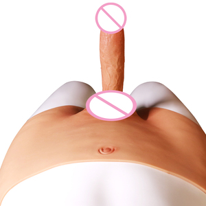 Dildo realista de silicona sólida para mujer, bragas con dildo, consolador para lesbianas, juego sexual para adultos, ecológico, impermeable IPX7 - Product Image 4