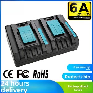 Pour Makitas DC18RD <span class=keywords><strong>Chargeur</strong></span> double pour batterie lithium 14,4-18 V <span class=keywords><strong>Chargeur</strong></span> <span class=keywords><strong>DC18RC</strong></span> DC18RD - Product Image 1