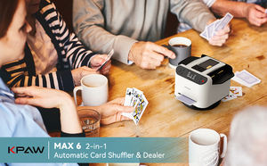 Barajador y distribuidor automático de tarjetas Máquina de barajar y negociar eléctrica recargable 2 en 1 Todo en UNO con llamadas remotas de tarjetas - Product Image 6