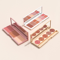 Conteneur vide de luxe pour maquillage, 5 compartiments, en matériau PCR personnalisé, compact pour fard à paupières 26 mm