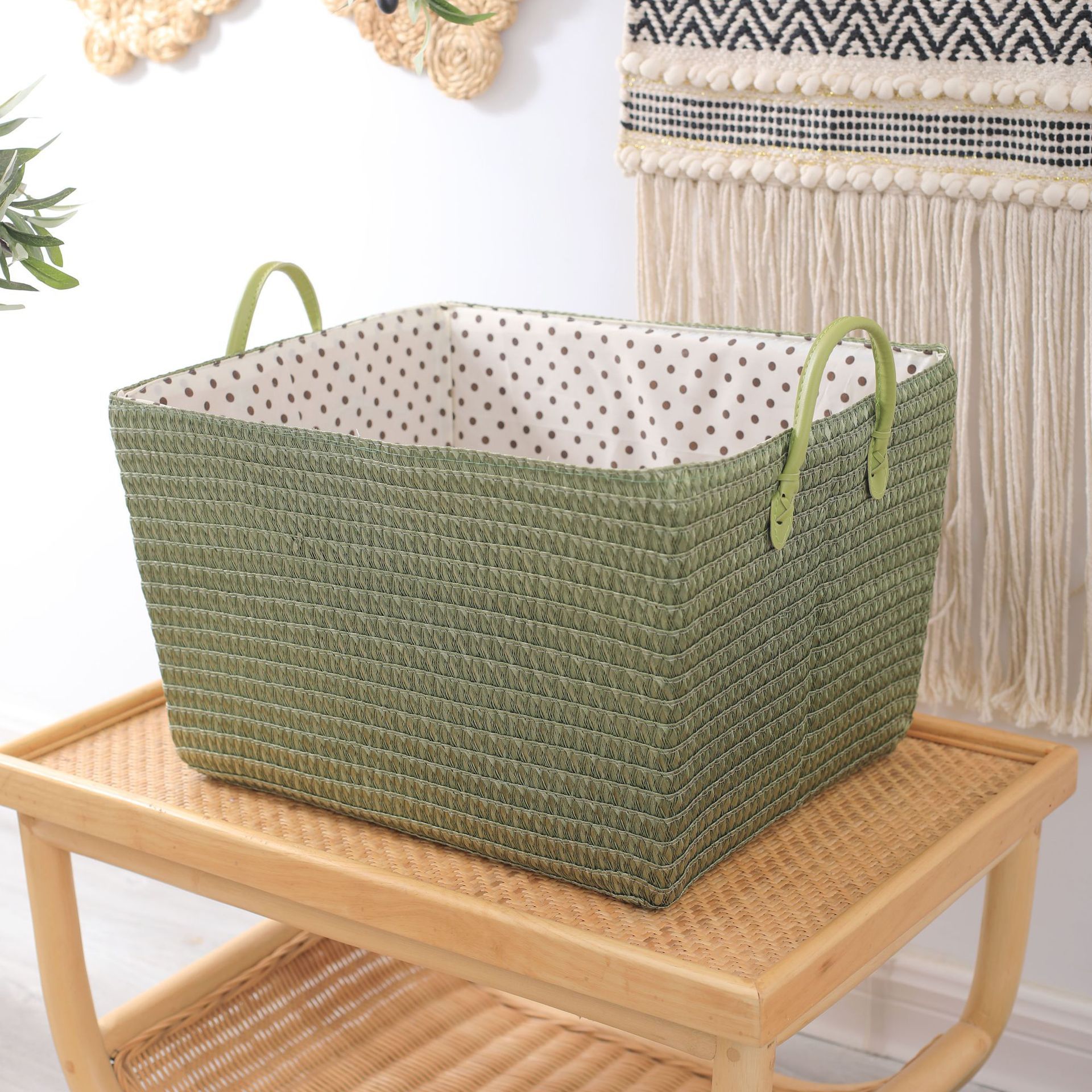 (Forro punteado) Verde hierba, 45*35*25 [MDF]