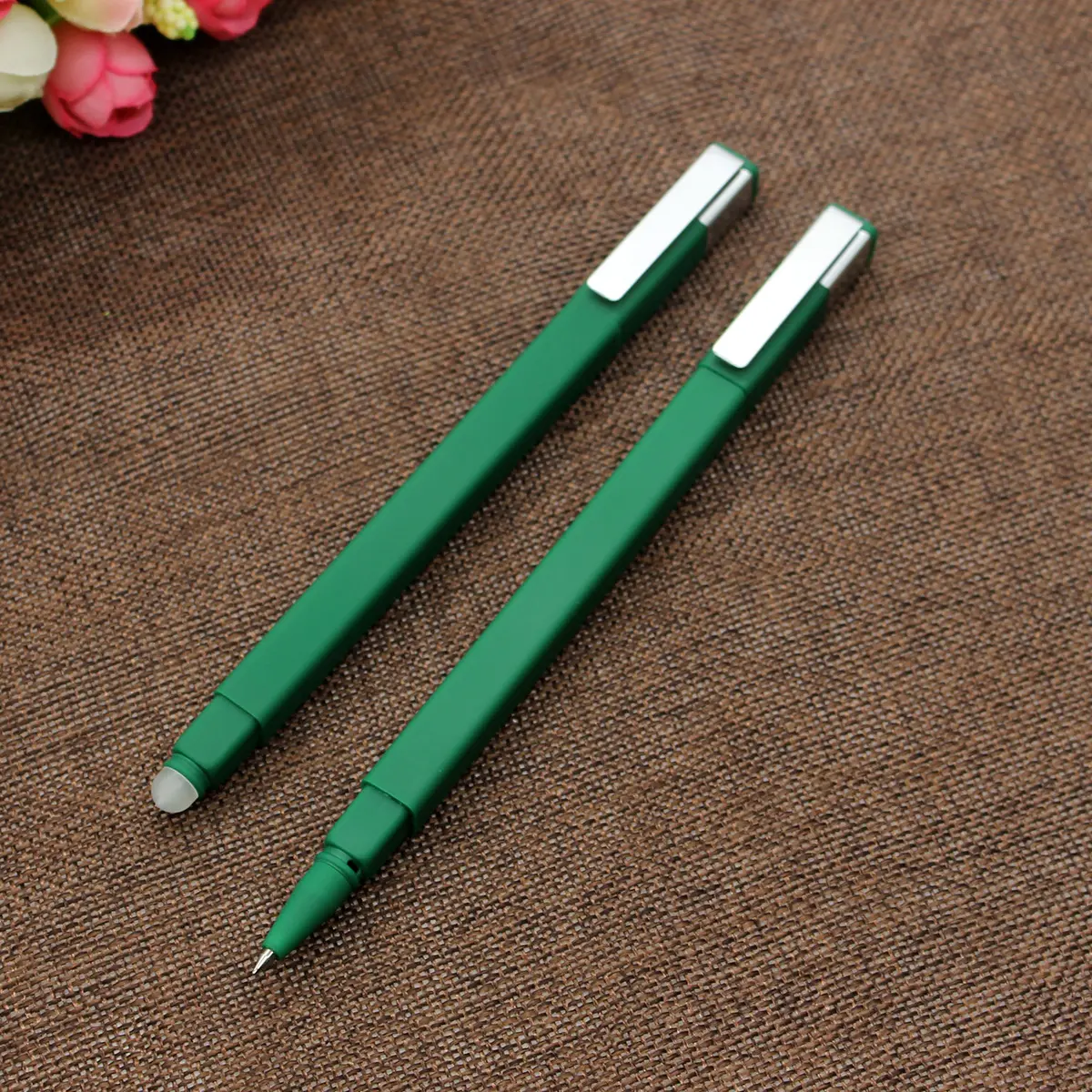 Copllent Square Borrable Pen 4 Square Custom Pen Impresión Publicidad LOGO Pluma promocional