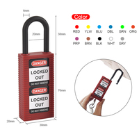 Cadenas de sécurité Elecpopular à corps long de 38 mm avec anse isolée pour verrouillage et étiquetage des équipements industriels