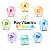 Comprimés multivitaminés OEM ODM avec vitamines A, C, D, E et minéraux, nutrition quotidienne, antioxydant, complément alimentaire, marque privée B2B