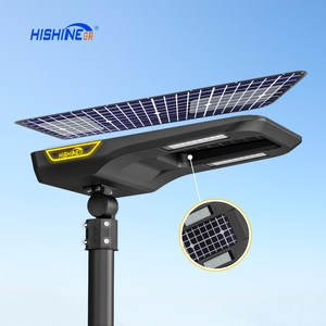 Hishine nhôm năng lượng mặt trời bài ánh sáng LED năng lượng mặt trời đèn đường ngoài trời không thấm nước đèn 30W 90W 240 Watt đêm chuyển đổi - Product Image 1