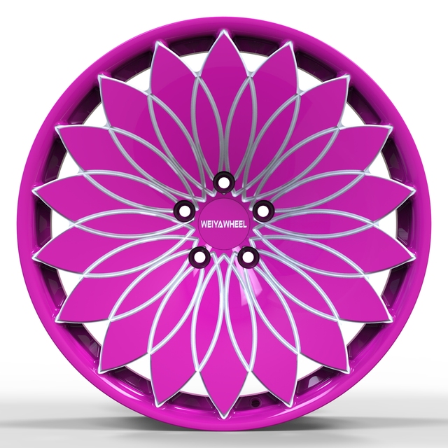 WEIYA New Monoblock Wheel Mesh Design 15-26 Inch Customized 6061-T6 Aluminum Forged Wheels