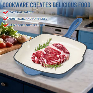 Set di 11 Pezzi di Pentole in Ghisa Smaltata Antiaderente per Cucina, Set di Casseruole e Pentole in Ferro Smaltato - Product Image 4