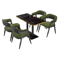 Großhandel Moderne Restaurant-Möbelsets Café Fast-Food-Sitzbänke Sofa Metall-Restauranttische und Stühle Set