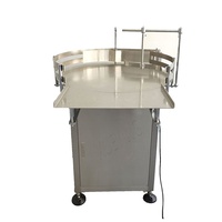 Distributeur automatique de bouteilles rondes en plastique et en verre pour ligne de production Collector Accumulateur Turntable Bottle Unscrambler