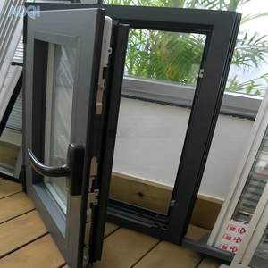 Ventanas Corredizas Oscilobatientes de Perfiles de Aluminio Personalizadas, Ventanas Corredizas Antirrobo de Doble Capa de Vidrio Templado para Uso Doméstico - Product Image 6