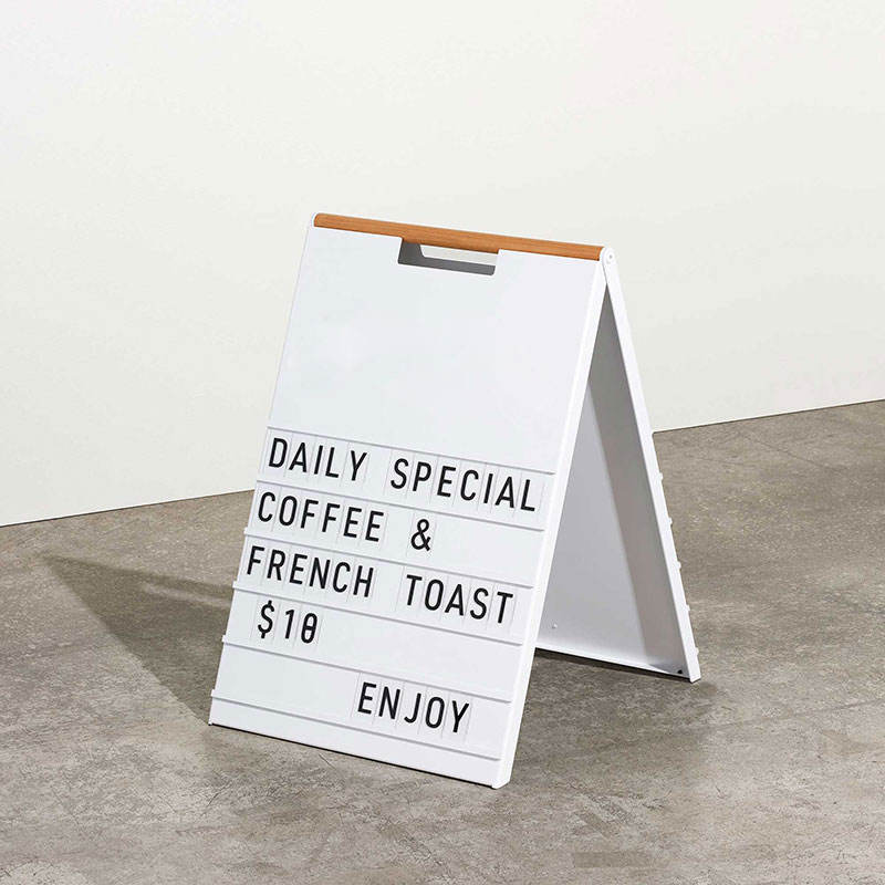 Mini Changeable Letter Sign Portable A Frame Changeable Letter Sidewalk Signs for Business