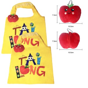 Uyeah Cute Puppy <strong>Panda</strong> Kapybara Cartoon Design Short Plush Material Folding Shopping <strong>Bag</strong> Custom Animal Plush Apple Toy Handbag - Product Image 1