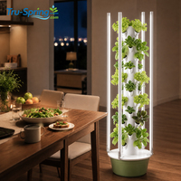 Nouveau système d'irrigation vertical hydroponique à 9 niveaux, conception modulaire Tru-Spring, ferme, maison, serre, éclairage LED pour la culture, anti-UV