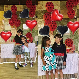 Set <span class=keywords><strong>di</strong></span> Palloncini in Lattice Nero e Rosso a Forma <span class=keywords><strong>di</strong></span> Coccinella, Stella e Cuore in Foil per Feste <span class=keywords><strong>di</strong></span> <span class=keywords><strong>Compleanno</strong></span> per Bambini - Product Image 5