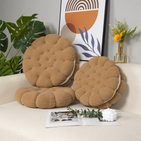 Coussins décoratifs de haute qualité en forme de biscuit, couleur unie, style nordique, prêts à l'emploi pour le salon