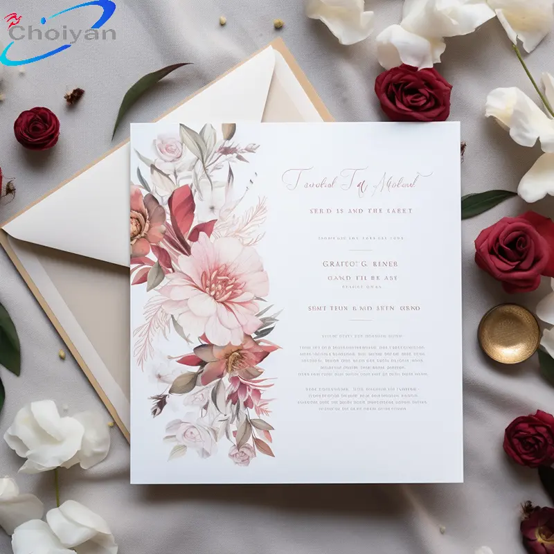 Invitación de boda de acrílico de lujo con Bolsillo de papel cuadrado flexible práctico con tarjetas Rsvp