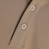 Polo élégant et polyvalent pour homme, beige doré, coupe classique, 250 GSM, vêtement de mode