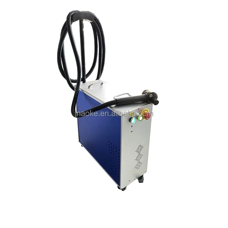 JPT 100W darbe 2 eksen fiber temizleme makinesi/taşınabilir fiber lazer yağlı boya pas temizleyici sökücü