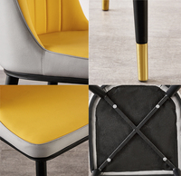 Nordic Knock Down Hôtel Salon Restaurant Moderne En Cuir En Gros De Luxe Salle À Manger Chaise Coussins