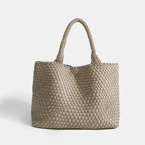Nuevo Producto, Bolso de Mano de PU Estilo Japonés <span class=keywords><strong>con</strong></span> Patrón Geométrico Grande y Cierre Abierto para Mujer, Bolsos Hechos a Mano - Product Image 5