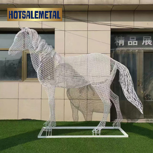 Grande décoration de jardin en métal d'extérieur Sculpture haut de gamme polie Sculpture en acier inoxydable - Product Image 4