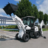 Machines de terrassement de haute qualité, haute charge, haute performance, chargeuse 7,6t 766A, chargeuse-pelleteuse avec chargeuse de 1m³, pelle de 0,3m³