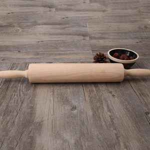 Rouleau à pâtisserie classique en bois, rouleau à pâte en bois dur pour la cuisson de pizzas, de tartes, de pâtisseries et de biscuits - Product Image 3