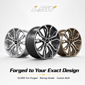 LS8176 5x120 5x112 18 19 20 นิ้ว ล้อฟอร์จขายส่ง สีเทาเมทัลลิก ขอบขัดเงา สำหรับ BMW Jaguar - Product Image 5