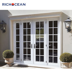 Porte d'entrée à triple vitrage RICHOCEAN, style français, avec grille en aluminium, pour maison et bureau - Product Image 5