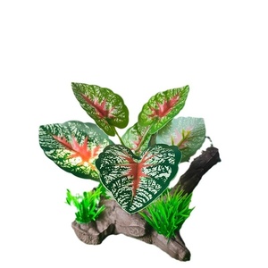 Simulato Banyan paesaggio <span class=keywords><strong>acquario</strong></span> <span class=keywords><strong>tartaruga</strong></span> pesce 5W potenza <span class=keywords><strong>acqua</strong></span> in legno affondato caratteristiche in plastica <span class=keywords><strong>acquario</strong></span> decorazioni per Desktop