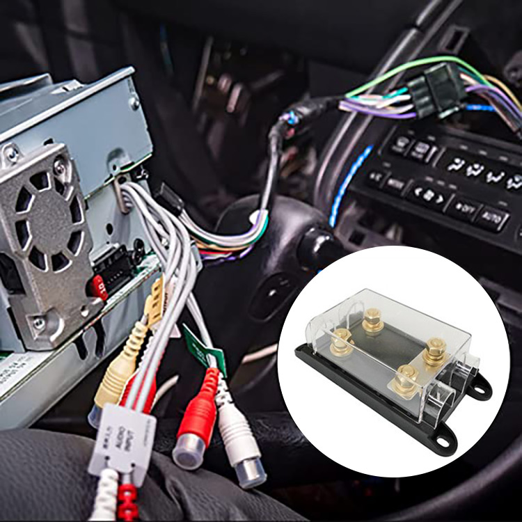 BANL-B2 BANL-C2 Zeeman Replacement 500A 2P 2 Position 2 Way Dual Bolt Down Double ANL Car Audio Video Fuse Box Block