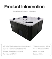 Bain à remous SPA avec neuf jets, chaise de massage en acrylique pour piscine et spa, masseur thermostatique corps et pieds, fonction manuelle