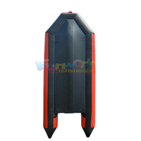 Bateau pneumatique avec coque en PVC et plancher en aluminium, moteur hors-bord inclus, pour la pêche et le rafting en plein air