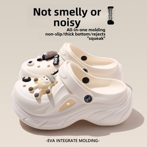 DERAN Sabots d'été à plateforme épaisse pour femmes, sandales de plage personnalisables, double usage, respirantes, imperméables, antidérapantes, chaussures de jardin - Product Image 3