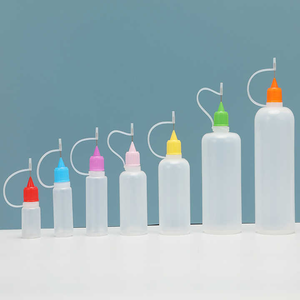 5ml 10ml 20ml 30ml 50ml 100ml PE <b>Plastic</b> Squeezable Tip Applicator Bottle Refillable Dropper with Needle Tip <b>Caps</b> Oil Bottles - Product Image 3