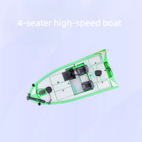 Bateau de pêche rapide à moteur électrique en alliage d'aluminium, alimenté par batterie, avec design de bateau à leurres, respectueux de l'environnement