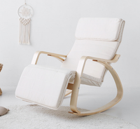 Chaise de balançoire d'allaitement à bascule en bois japonais nordique fauteuils de salon de loisirs convertibles chaise de lecture