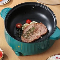 Casserole électrique multifonctionnelle en acier inoxydable et verre, poêle antiadhésive, contrôle numérique, économie d'énergie pour la cuisine domestique